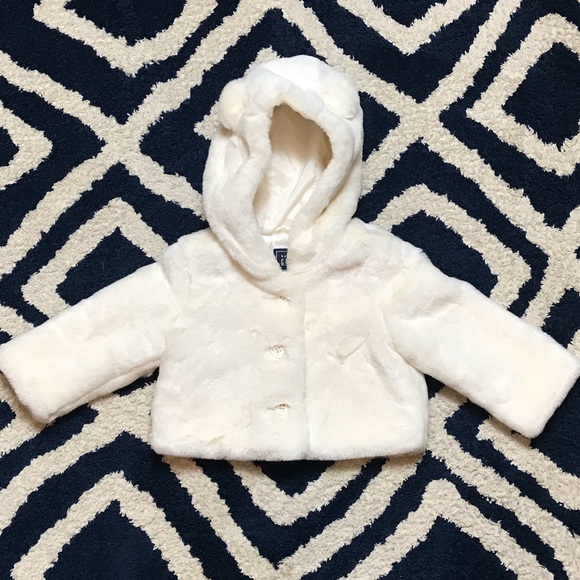 baby gap faux fur coat